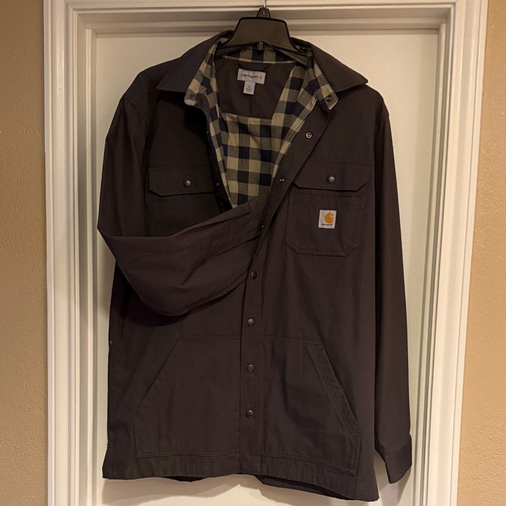 Carhartt Men's Canvas Fleece Lined Shirt Jacket